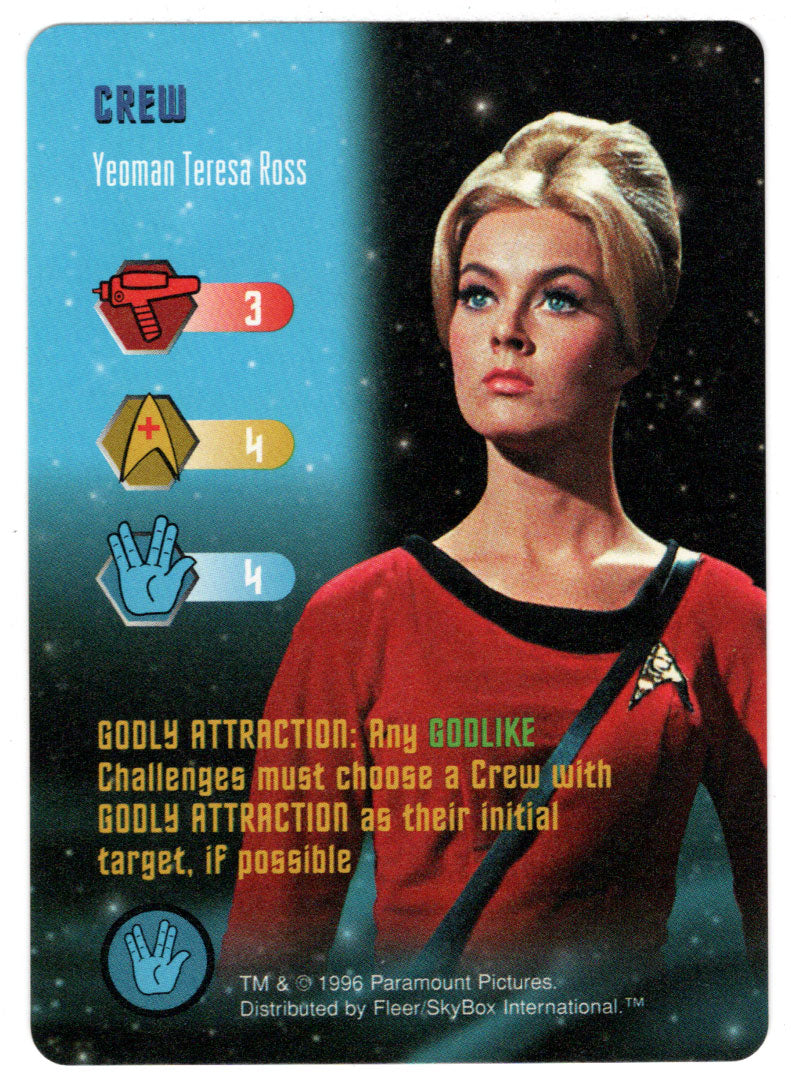 Crew - Yeoman Teresa Ross (Trading Card) - Star Trek The Card Game - 1996 Skybox - Mint