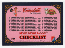 Load image into Gallery viewer, Checklist - The Campbell&#39;s Collection - 1995 Collect-a-Card # 72 Mint

