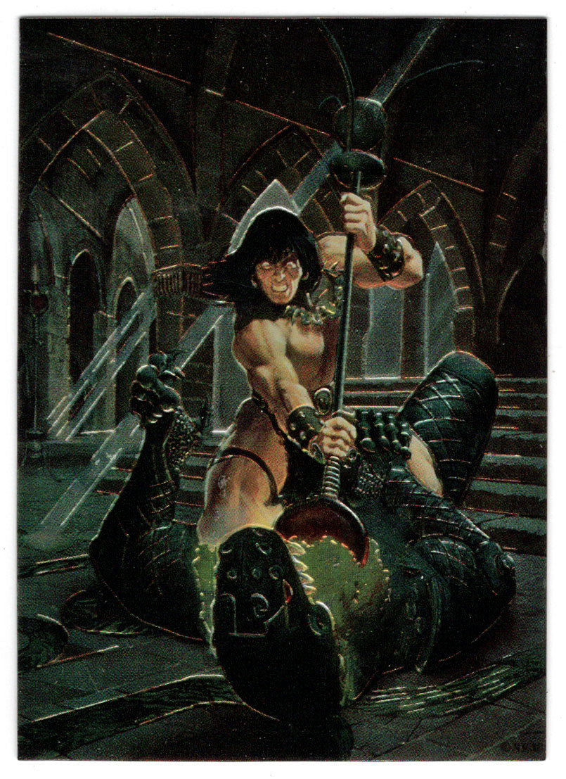 Savage Sword # 173 - Artist: Nick Jainschigg (Trading Card) - Conan III All Chromium - 1995 Comic Images # 4 - Mint