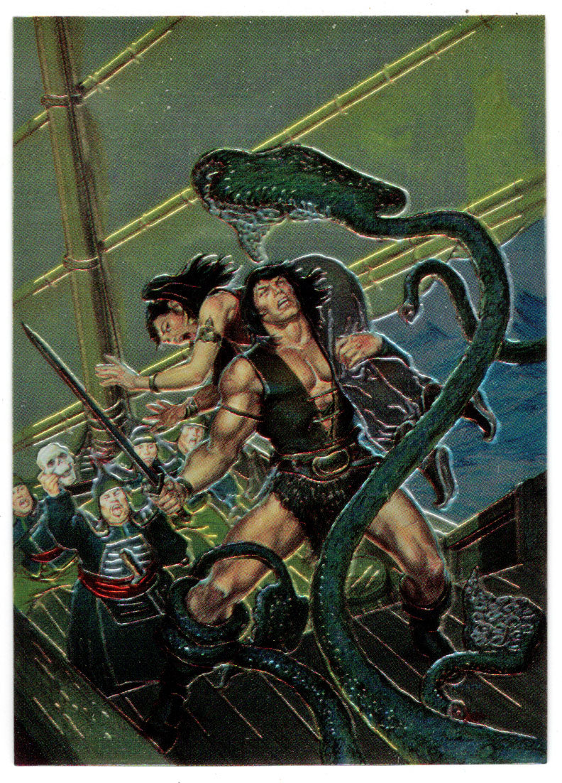 Savage Sword # 190 - Artist: Earl Norem (Trading Card) - Conan III All Chromium - 1995 Comic Images # 19 - Mint