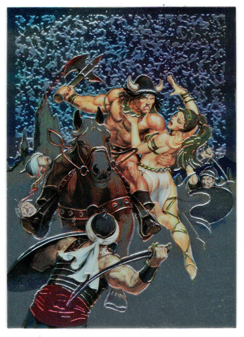 Savage Sword # 194 - Artist: Earl Norem (Trading Card) - Conan III All Chromium - 1995 Comic Images # 23 - Mint