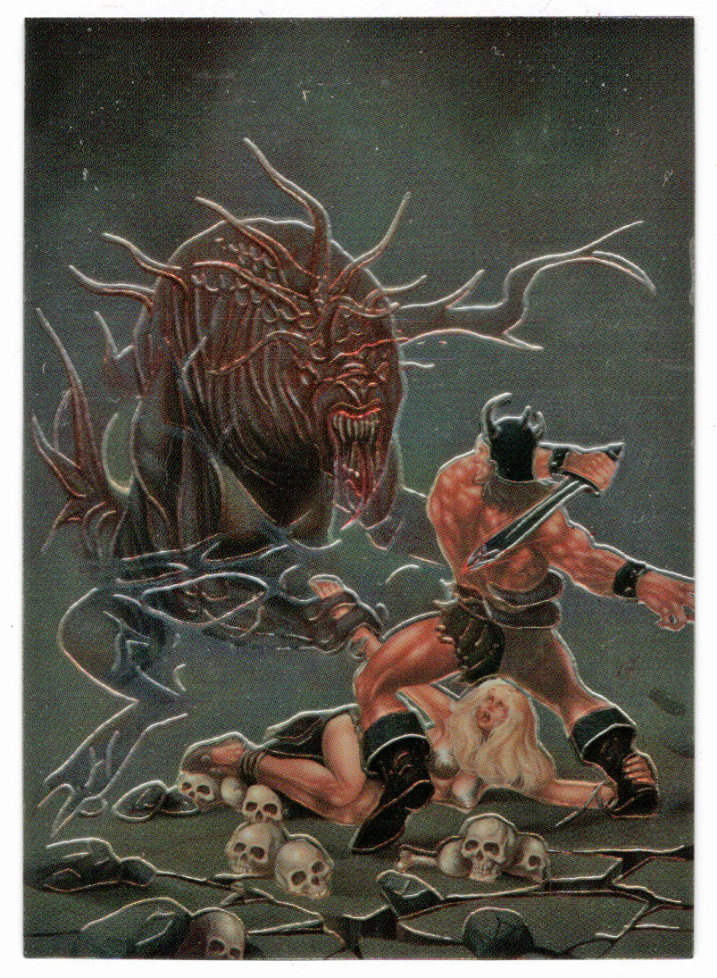 Savage Sword # 195 - Artist: Ovi Hondru (Trading Card) - Conan III All Chromium - 1995 Comic Images # 24 - Mint
