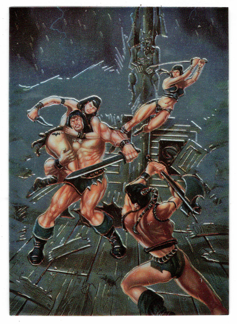 Savage Sword # 199 - Artist: Ovi Hondru (Trading Card) - Conan III All Chromium - 1995 Comic Images # 27 - Mint