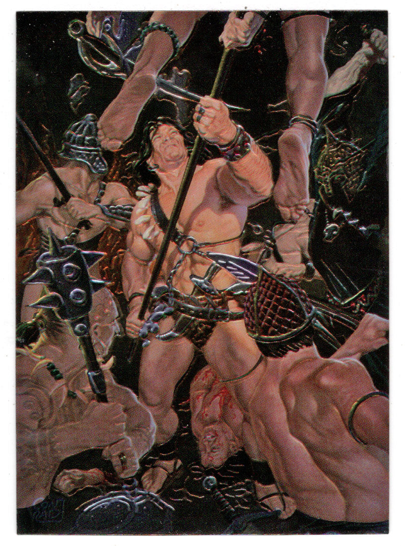 Savage Sword # 217 - Artist: Tim Conrad (Trading Card) - Conan III All Chromium - 1995 Comic Images # 43 - Mint