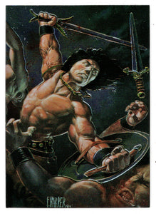 Savage Sword # 222 - Artist: Fred Harper (Trading Card) - Conan III All Chromium - 1995 Comic Images # 48 - Mint