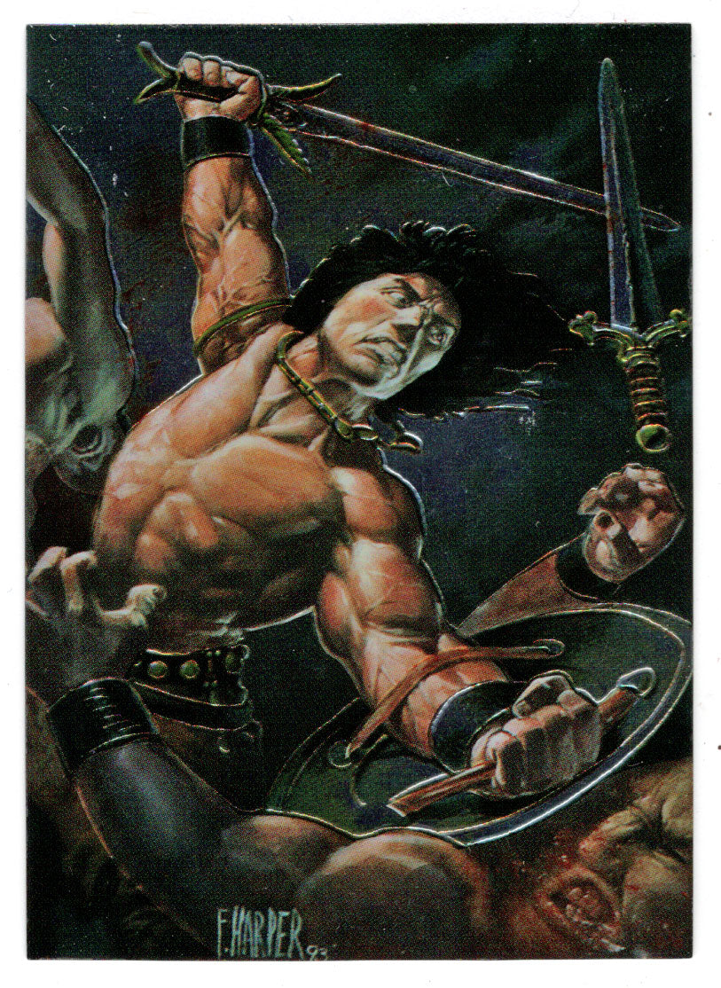 Savage Sword # 222 - Artist: Fred Harper (Trading Card) - Conan III All Chromium - 1995 Comic Images # 48 - Mint