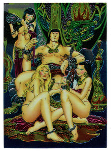 Worshipped Warrior - Artist: Alcatuna (Trading Card) - Conan III All Chromium - 1995 Comic Images # 61 - Mint