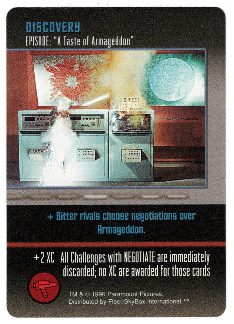 Discovery - A Taste of Armageddon (Trading Card) - Star Trek The Card Game - 1996 Skybox - Mint