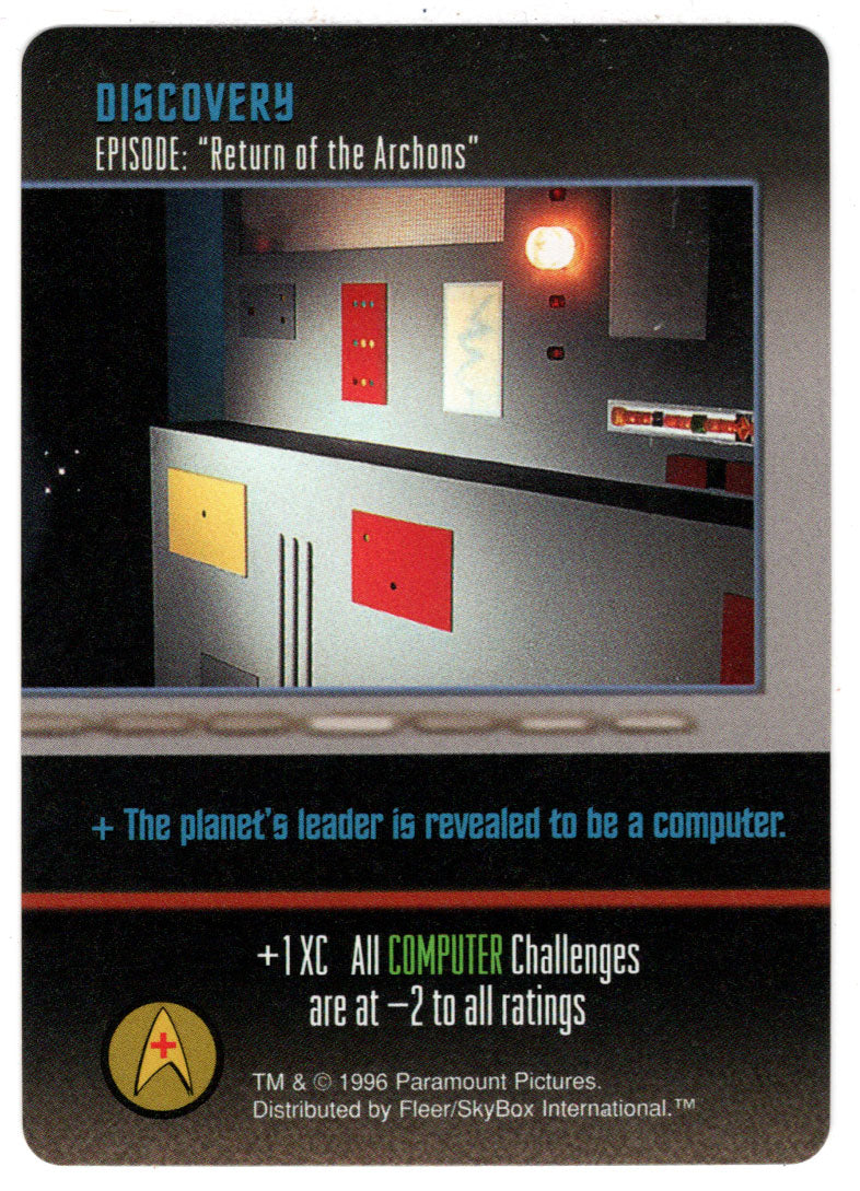 Discovery - Return of The Archons (Trading Card) - Star Trek The Card Game - 1996 Skybox - Mint