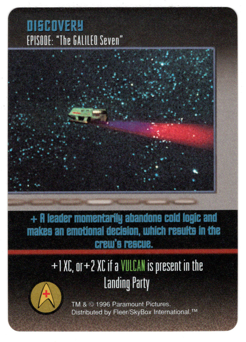 Discovery - The Galileo Seven (Trading Card) - Star Trek The Card Game - 1996 Skybox - Mint