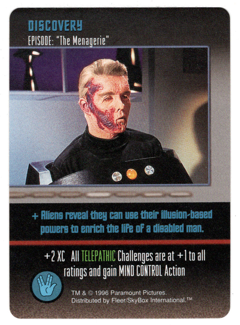 Discovery - The Menagerie (Trading Card) - Star Trek The Card Game - 1996 Skybox - Mint