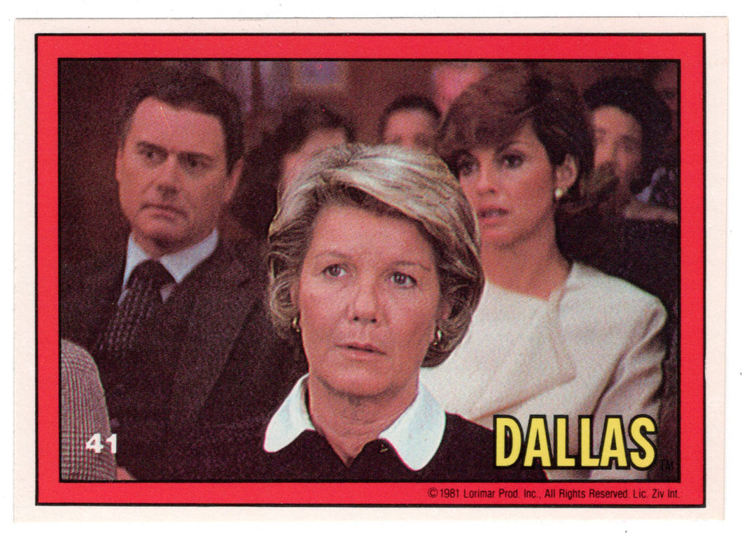 Miss Ellie in Court - Dallas (Trading Card) # 41 - 1981 Donruss - Mint