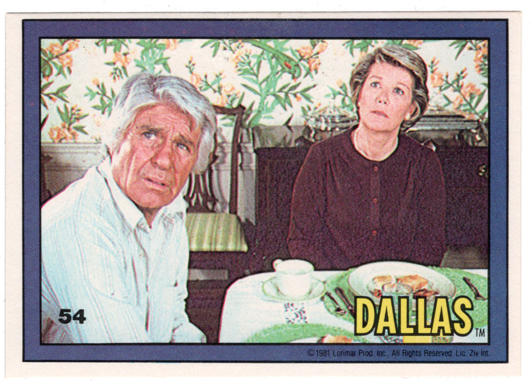 Jock & Ellie React - Dallas (Trading Card) # 54 - 1981 Donruss - Mint