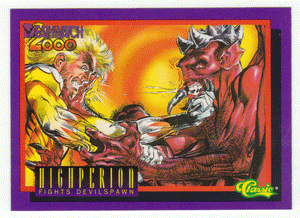 Highperion Fights Devilspawn (Trading Card) Deathwatch 2000 - 1993 Classic  9 - Mint