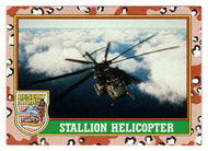 Stallion Helicopter (Trading Card) Desert Storm Coalition for Peace - 1991 Topps # 8 - Mint