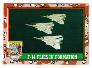 F-14 Flies in Formation (Trading Card) Desert Storm Coalition for Peace - 1991 Topps # 22 - Mint