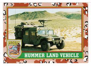 Hummer Land Vehicle (Trading Card) Desert Storm Coalition for Peace - 1991 Topps # 44 - Mint