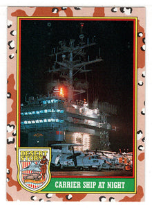 Carrier Plane at Night (Trading Card) Desert Storm Coalition for Peace - 1991 Topps # 55 - Mint