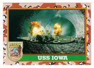 USS Iowa BB-61 (Trading Card) Desert Storm Coalition for Peace - 1991 Topps # 59 - Mint