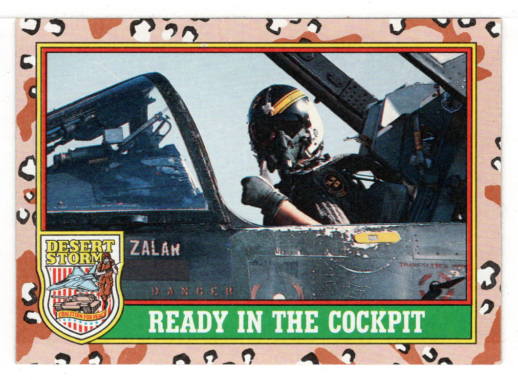 Ready in the Cockpit (Trading Card) Desert Storm Coalition for Peace - 1991 Topps # 75 - Mint