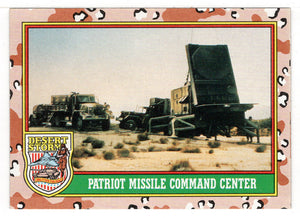 Patriot Missile Command Center (Trading Card) Desert Storm Coalition for Peace - 1991 Topps # 77 - Mint