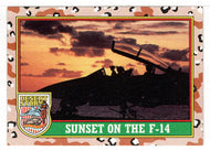 Sunset on the F-14 - Birth of the U.S. Army (Trading Card) Desert Storm Coalition for Peace - 1991 Topps # 86 - Mint