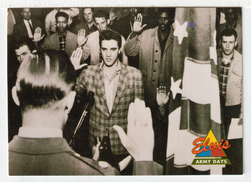 Elvis Army Days - Swearing In (Trading Card) Elvis Collection - Series One - 1992 The River Group # 31 - Mint