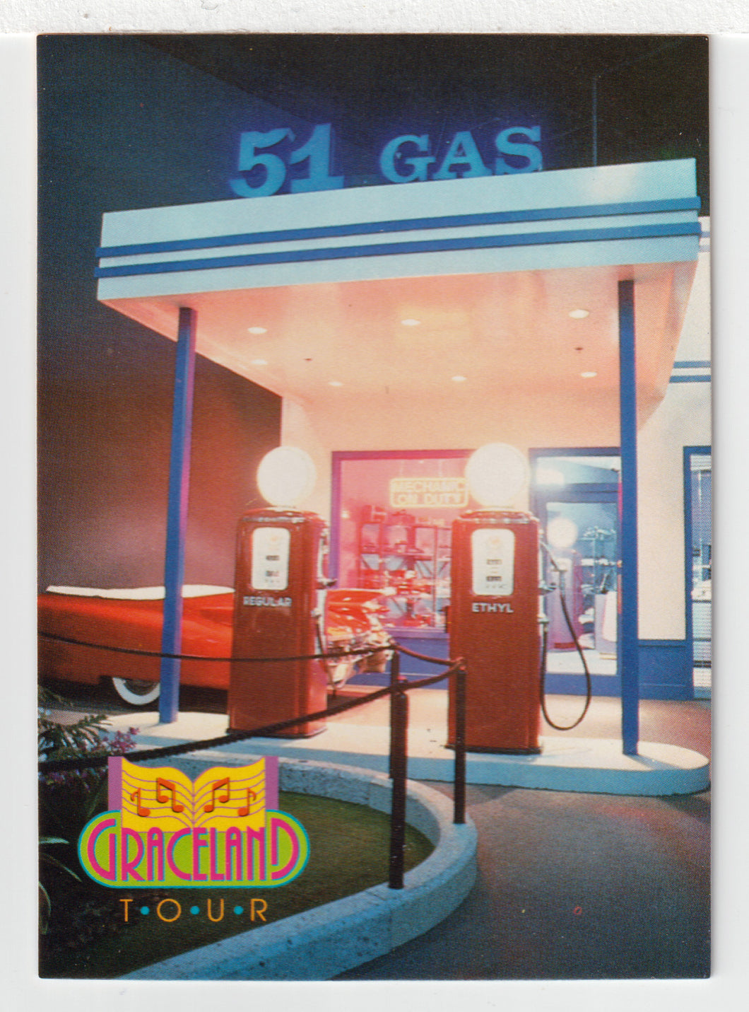 Graceland - Automobile Museum - Service Station (Trading Card) Elvis Collection - Series One - 1992 The River Group # 237 - Mint