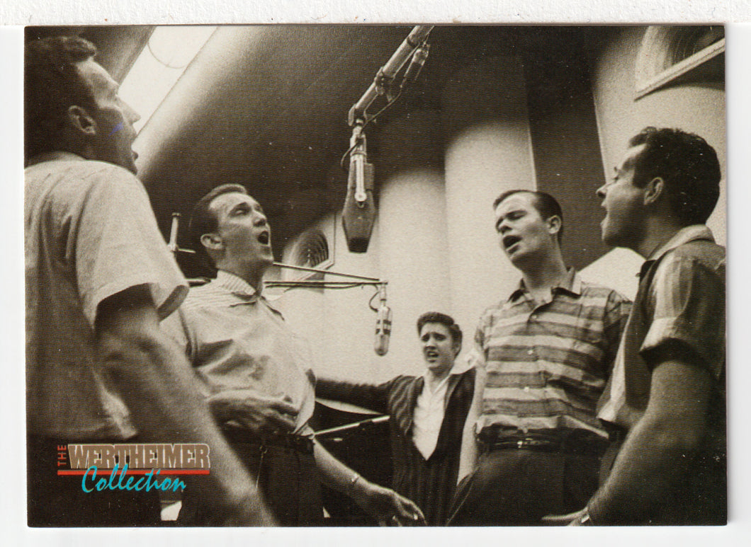 Wertheimer Collection - Elvis with The Jordanaires (Trading Card) Elvis Collection - Series One - 1992 The River Group # 284 - Mint