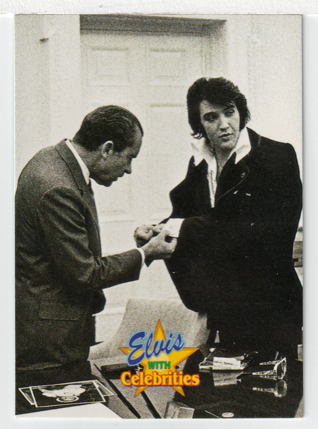 Elvis with Celebrities - Elvis with President Richard Nixon (Trading Card) Elvis Collection - Series One - 1992 The River Group # 302 - Mint