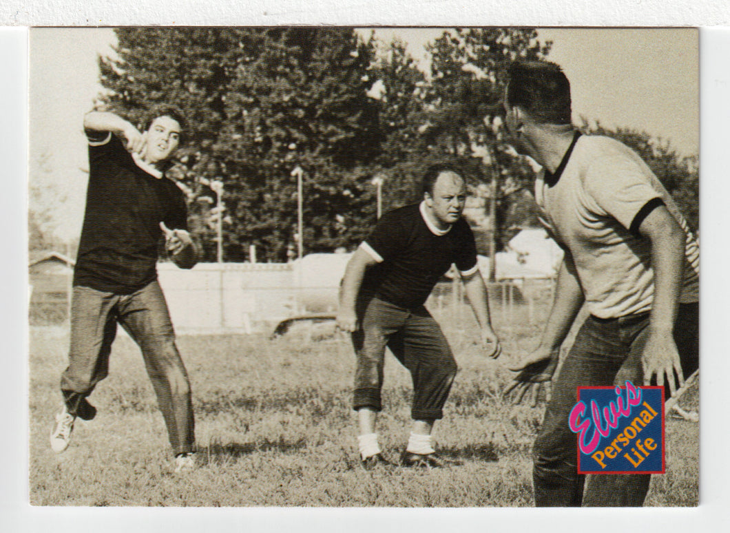 Elvis Personal Life - Playing Football (Trading Card) Elvis Collection - Series One - 1992 The River Group # 334 - Mint