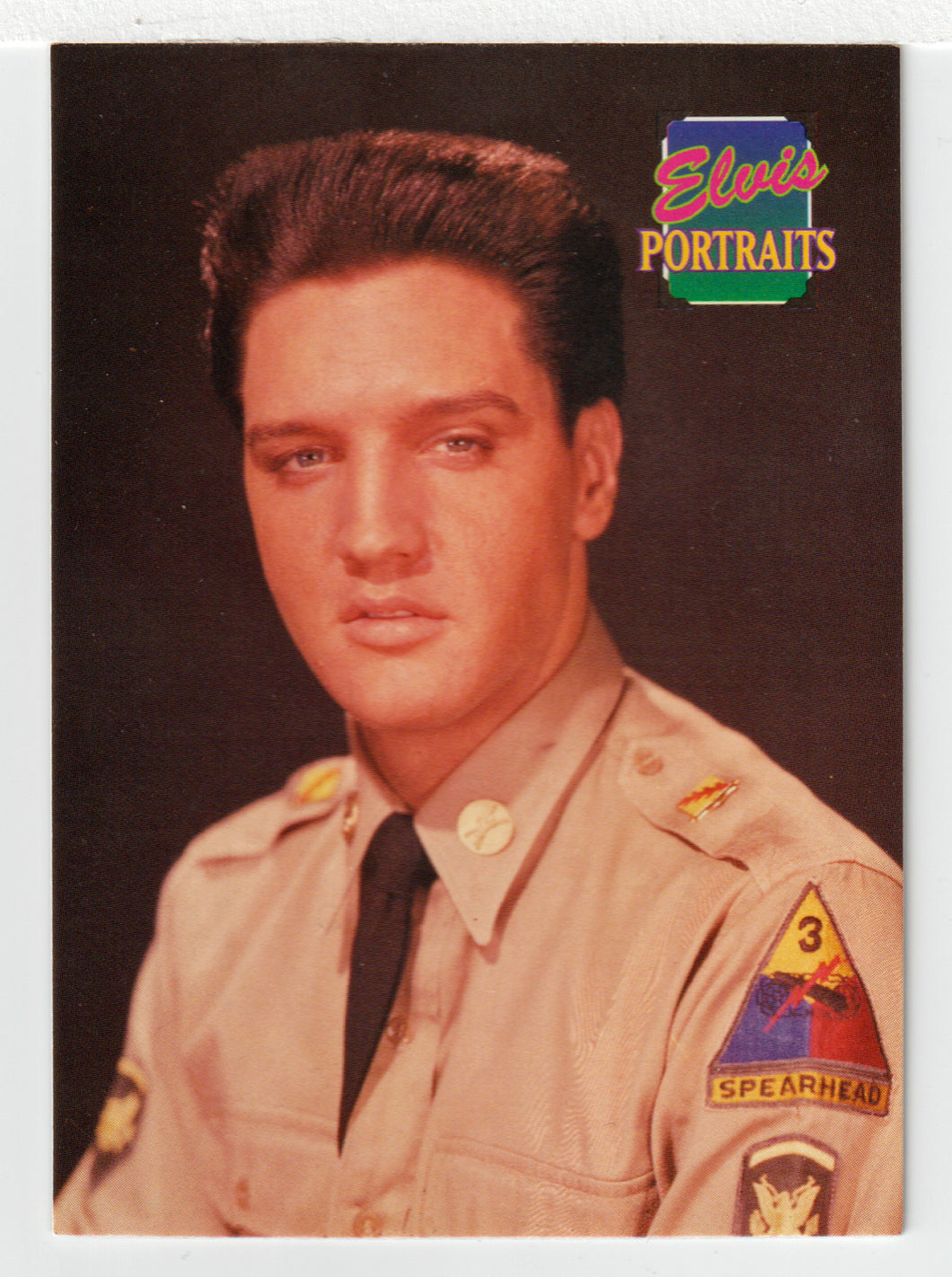 Elvis Portraits - In Uniform (Trading Card) Elvis Collection - Series One - 1992 The River Group # 352 - Mint