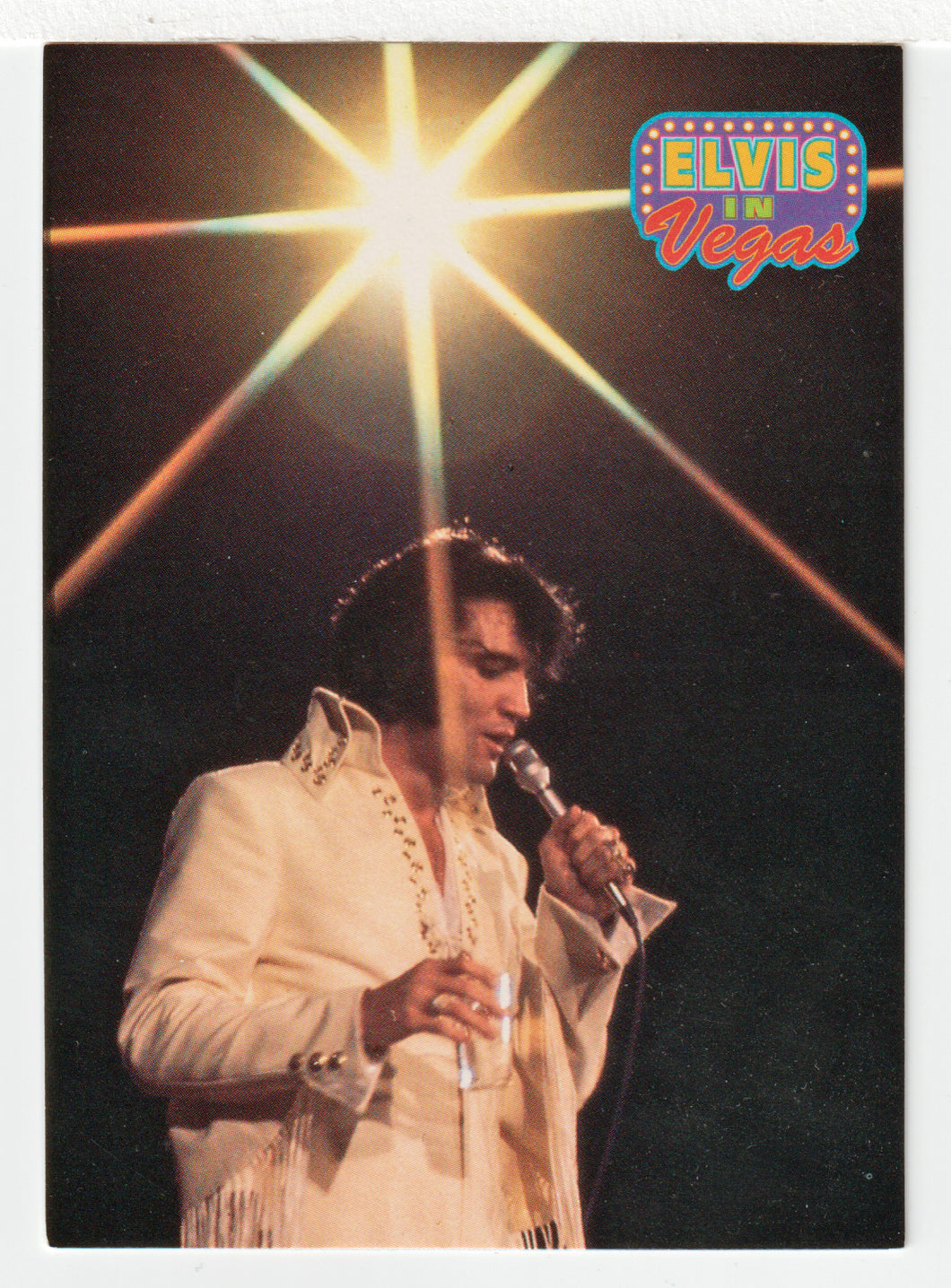 Elvis in Vegas - Telling Jokes (Trading Card) Elvis Collection - Series One - 1992 The River Group # 449 - Mint