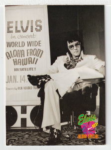 Elvis Aloha Special - 1972 Press Conference at The Hilton (Trading Card) Elvis Collection - Series One - 1992 The River Group # 457 - Mint