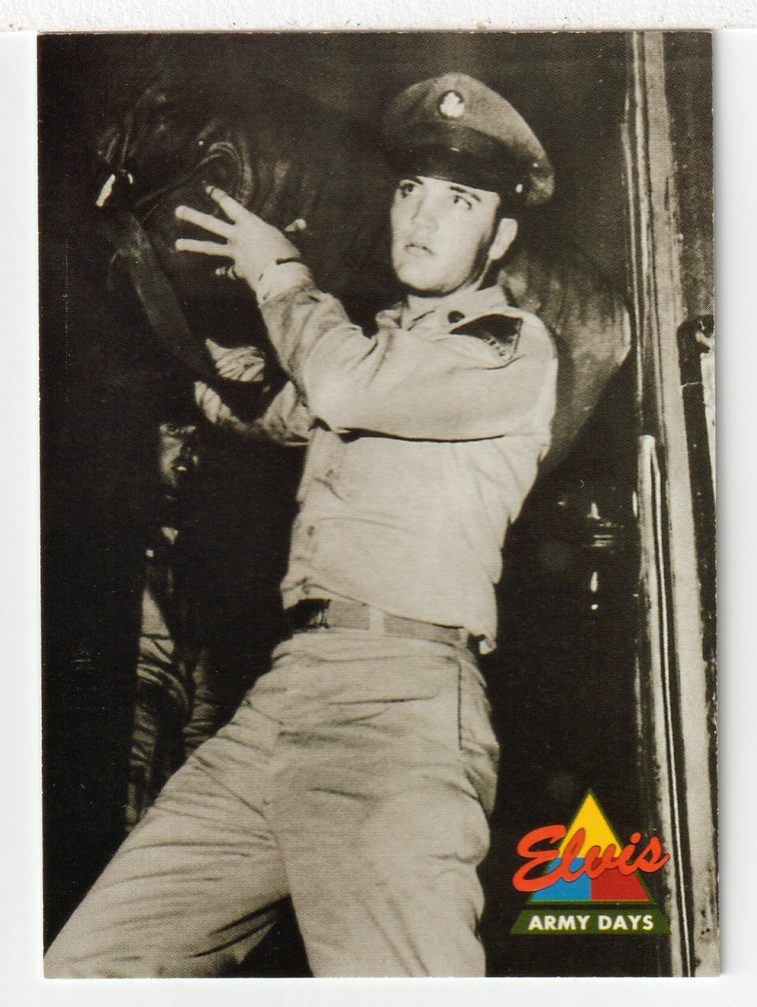 Elvis Army Days - Shouldering the Duffel Bag (Trading Card) Elvis Collection - Series Two - 1992 The River Group # 40 - Mint