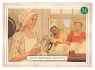 Felicity - Happy Birthday, Spring Cleaning - American Girl (Trading Card) # 34 - 1994 Pleasant Company - Mint