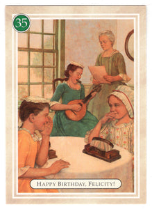 Felicity - Happy Birthday, Music Lesson - American Girl (Trading Card) # 35 - 1994 Pleasant Company - Mint