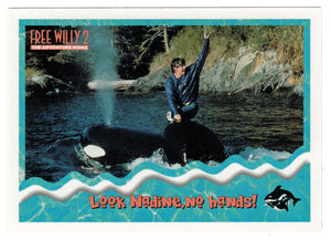 Look Nadine, No Hands! (Trading Card) Free Willy 2 - 1995 Skybox # 24 - Mint