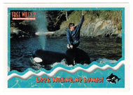 Look Nadine, No Hands! (Trading Card) Free Willy 2 - 1995 Skybox # 24 - Mint