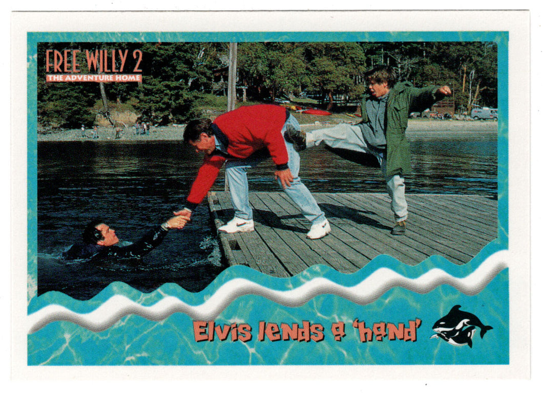 Elvis Lends a Hand (Trading Card) Free Willy 2 - 1995 Skybox # 54 - Mint