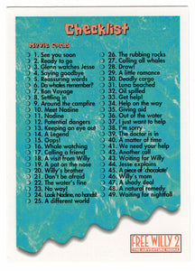 Checklist (Trading Card) Free Willy 2 - 1995 Skybox # 90 - Mint