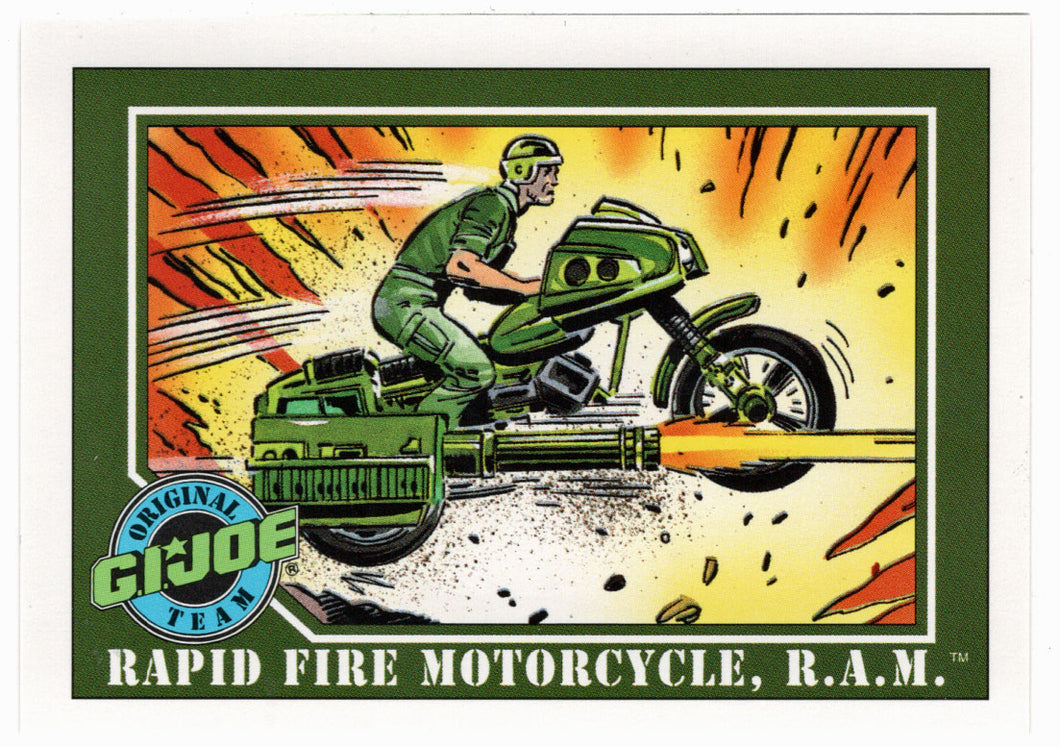 R.A.M. Rapid Fire Motorcycle - G.I. Joe Series 1 - 1991 Impel # 55 - Mint