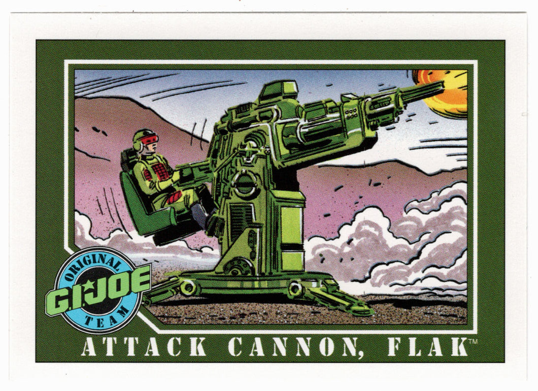 Flak Attack Cannon - G.I. Joe Series 1 - 1991 Impel # 56 - Mint
