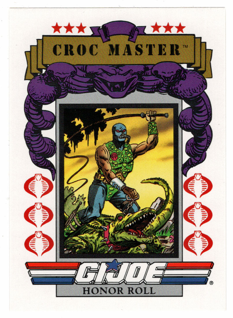 Croc Master - G.I. Joe Series 1 - 1991 Impel # 196 - Mint