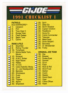 Checklist # 1 - G.I. Joe Series 1 - 1991 Impel # 199 - Mint