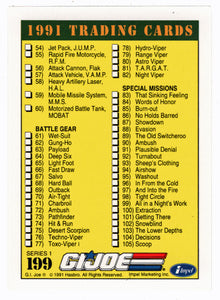 Checklist # 1 - G.I. Joe Series 1 - 1991 Impel # 199 - Mint