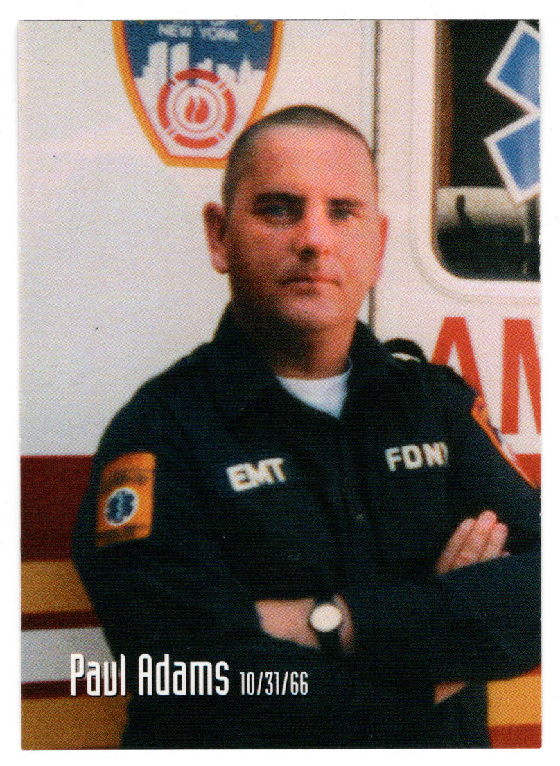 Paul Adams - Part # 1 (Trading Card) Heroes of the World Trade Center Memorial - Tribute - 2002 Chestnut Publications # 79 - Mint