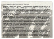 Rescue Workers From Other States - Part # 2 (Trading Card) Heroes of the World Trade Center Memorial - Tribute - 2002 Chestnut Publications # 128 - Mint