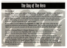 Load image into Gallery viewer, The Day of The Hero (Trading Card) Heroes of the World Trade Center Memorial - Tribute - 2002 Chestnut Publications # 131 - Mint

