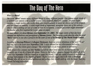 The Day of The Hero (Trading Card) Heroes of the World Trade Center Memorial - Tribute - 2002 Chestnut Publications # 131 - Mint